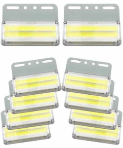 HTharros サイドマーカー 24v トラック用 led ダウンライト マーカー 高輝度 COB LED ランプ 車幅灯 車側灯 10個 セット (ホワイト)