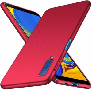 Shron Galaxy A7 2018 ケース (Galaxy A7 2018, 赤い色)