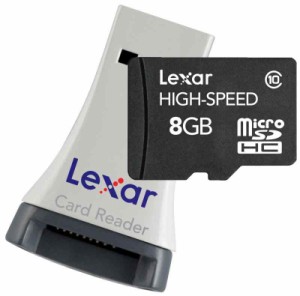 Lexar High-Performance Mobile Solution microSDHCカード Class10 USBリーダ付 8GB 国内正規品 LSDMI8GBBBJPR