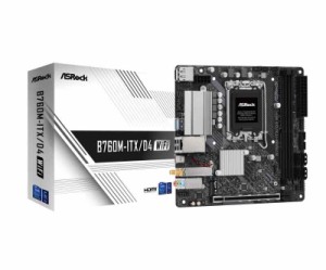 ASRock マザーボード B760M-ITX/D4 WiFi Intel 第12世代 ・ 13世代 CPU （ LGA1700 ）対応 B760チップセット DDR4 Mini ITX マザーボード