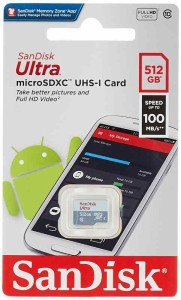 SanDisk 512GB Ultra microSDXC UHS 1カード 100MB/s グレー -SDSQUNR-512G-GN3MN、グレー