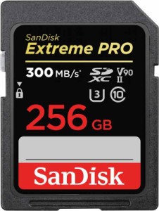 SanDisk Extreme PRO SDXC UHS-II メモリーカード - C10、U3、V90、8K、4K、フルHDビデオ、SDカード。 (カードのみ。, 256GB)