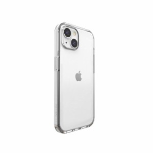 motomo iPhone 14 ケース INO Achrome Shield Strap Case [ クリア ソフトケース メタルストラップホール付き 密着痕防止 TPUとポリカー