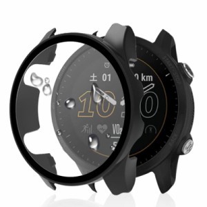 【2022改良 YXHH】 Garmin Forerunner 955/Forerunner 955 Dual Power用 ケース 保護カバー ガラスフィルム 一体型 ケース PC素材 全面保