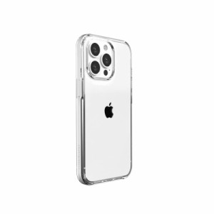 motomo iPhone 14 Pro ケース INO Achrome Shield Case [ クリア ソフトケース アルミニウムボタンカバー 密着痕防止 TPUとポリカーボネ