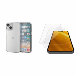 【フィルムセット】 エレコム 【ガラスフィルム付き】 iPhone 14 / 13 ケース カバー 360度保護 ハード ポリカーボネート クリア PM-A22A