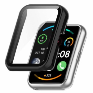 For HUAWEI WATCH FIT2 専用ケース【HVUYAL】一体型 強化ガラス 保護カバー 全面保護 強化ガラス画面 9H保護フィルム+PCカバー 装着簡単 