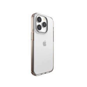 motomo iPhone 14 Pro ケース INO Achrome Shield Strap Case [ クリア ソフトケース メタルストラップホール付き 密着痕防止 TPUとポリ