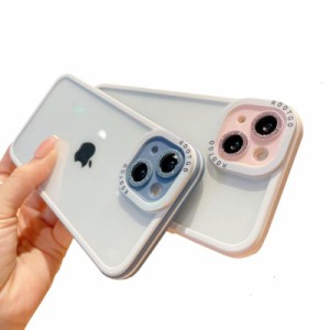キラキラ iPhone 14 Pro Max Plus ケース ラメ入り カメラ保護カバー付き クリア 透明 ストラップホール 2色 配色 アイフォン14 プロ カ