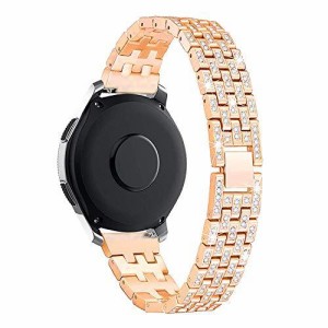 Galaxy Watch3 45mm/41mm用 交換バンド ステンレス ベルト エレガント 可愛/かわいい ラインストーン きらきら 時計ベルト 22mm/20mm メ