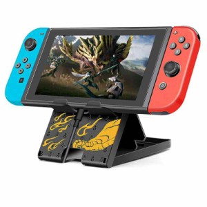 FANGXI スイッチ スタンド どうぶつの森 卓上ホルダー for Switch/Switch Lite/Switch OLED 折り畳み式 携帯置き台 可愛い コンパクト 角