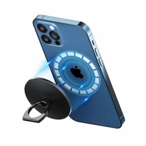 【２０２２最新強化】enGMOLPHY マグネット式フィンガーリングホルダー , iPhone 12/13/14シリーズ MagSafe対応リングホールド , 360度回
