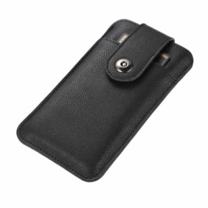 スマホポーチ 薄型, YODIMDA 携帯ケース 袋 対応 iPhone SE 第3世代 iPhone 14 スリーブケース ベルトポーチ (6.3インチ携帯ポーチ)