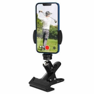 スマホホルダー ATiC ゴルフ 練習 スイング撮影用スタンド ゴルフスイングチェック 撮影スタンド 自撮りスタンド 360度角度調整可能 安定