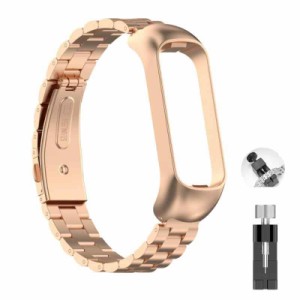 Comtax Compatible For Samsung galaxy fit2-R220 替えベルト 金属ベルト 合金製 腕時計交換バンド ストラップ オシャレ (ローズゴールド