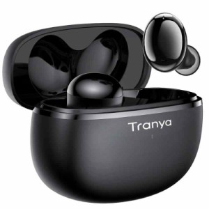 Tranya T20 ワイヤレスイヤホン bluetooth イヤホン 4つマイク内蔵 クリアな通話 低遅延ゲームモード 重低音 8時間+32時間再生 TYPE-C急