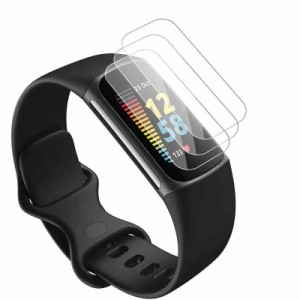 【3枚】YEZHU Fitbit Charge5 フィルム 衝撃吸収防爆保護フィルム アクリル 耐指紋 撥油性 高透過率 (クリア)