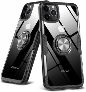 Aikutaysa iPhone 用 ケース クリア リング付き カバー バンカーリング 付き アイフォン ケース TPU バンパー 透明 360度回転+180度 衝撃