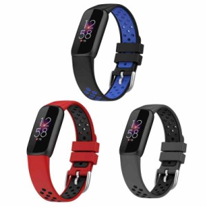 【三セット】NINKI Fitbit？Luxe &Fitbit？Luxe SE バンド シリコン交換ベルト 簡単取り付け 耐水性＆通気性 柔軟性 ウィメンズ＆メンズ 