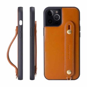 [HANATORA] iPhone 14 Pro Max ケース イタリアンレザー 本革 ベルトスタイル ネックストラップ付属 オレンジ TGH-14ProMax-Orange