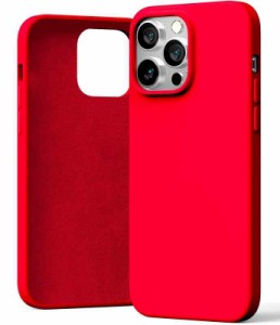 Goospery iPhone14ProMax用リキッドシリコンケース (red)