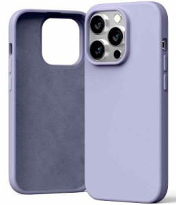 Goospery iPhone14Pro用液体シリコンケース (lavender gray)