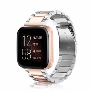 Fintie for Fitbit Versa/Versa 2 / Versa Lite Edition バンド 時計バンド ステンレスバンド 金属ベルト 交換バンド 交換用ベルト 調整