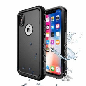 SPORTLINK iPhoneX 防水ケース 耐衝撃 防塵 防雪 保護ケース 軽量 無線充電サポート 携帯カバー (ブラック)