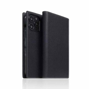 SLG Design iPhone 14 Pro ケース 手帳型 本革 レザー Full Grain Leather Case [ フルグレイン シボ加工 耐久性 革製 カード収納 ワイヤ
