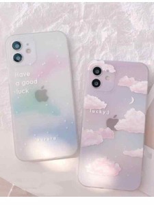 saymi iPhoneケース 韓国 デザイン オーロラ 月 雲 柄 空 iphoneカバー 携帯ケース 携帯カバー スマホケース スマホカバー iPhone7 iPhon