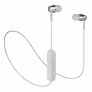 audio-technica ワイヤレスイヤホン Bluetooth リモコン マイク付き (グレー)