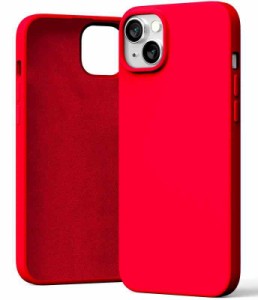 Goospery iPhone14用液体シリコンケース最大 (red)