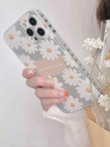 saymi iPhoneケース 韓国 デザイン 花 花柄 デイジー iphoneカバー 携帯ケース 携帯カバー スマホケース スマホカバー iPhone7 iPhone8 i