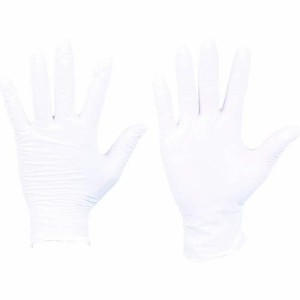 TRUSCO(トラスコ) ニトリル 使い捨て 極薄 手袋 L ホワイト 白 粉付 0.1 100枚 DPM6981NL L