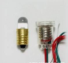 超高輝度電球型LED(白色・8mm・1.5V用)