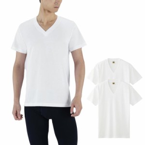 [グンゼ] シャツ G.T.HAWKINS BASICPACKT-SHIRT 綿100% VネックTシャツ 2枚組 HK10152 メンズ (M, ホワイト)