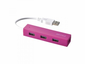 バッファロー BUFFALO USB ハブ USB2.0 バスパワー 4ポート ピンク BSH4U055U2PK【Nintendo Switch//Mac対応】