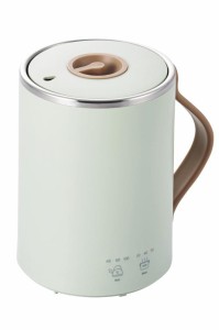 エレコム マグカップ型電気なべ 電気ケトル 350mL Cook Mug クックマグ 【 湯沸かし 煮込み 温度調節 タイマー付き 保温 】 スープメーカ