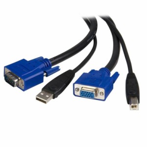  パソコン自動切替器専用2 in 1 USB/VGA KVMケーブル 3m SVUSB2N1_10