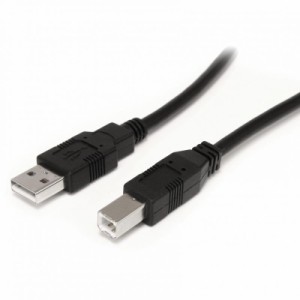  USB 2.0 リピーターケーブル 9.1m USB-A(オス) - USB-B(オス) 480Mbps ブラック USB2HAB30AC