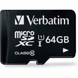 バーベイタム(Verbatim) microSD 64GB 最大90MB/s UHS-1 U1 class10 アイ・オー・データ機器による安心の国内サポート スマートフォン タ