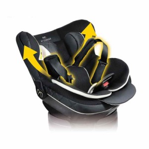 エールベベ  新生児 から使える ISOFIX 固定 回転型 クルット 6i グランス グランブラック ジャンピングハーネス搭載 BF950