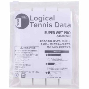 Logical Tennis Data グリップテープ ウエット タイプ 12個セット テニス バドミントン (白)