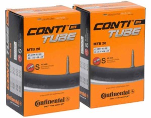 2本セット Continental(コンチネンタル) チューブ MTB26 S42 26×1.75-2.5（仏式バルブ42mm） [品]