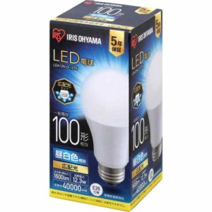 アイリスオーヤマ LED電球 口金直径26mm 広配光 (100W, 1)単品, 2)昼白色)
