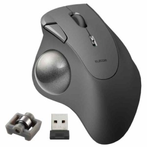 エレコム ワイヤレス トラックボールマウス IST 無線2.4GHz ベアリング支持 親指操作 36mmボール 5ボタン  Mac Chromebook ブラック M-IT