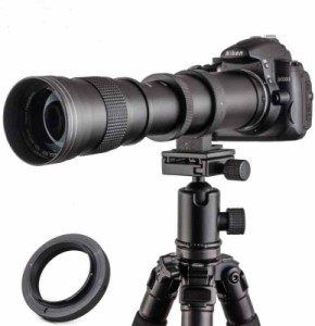 JINTU 420-800mm f/8.3 HD マニュアルフォーカス望遠ズーム レンズにとってニコン一眼レフデジタルレンズD5600 D5500 D5300 D5200 D5100 