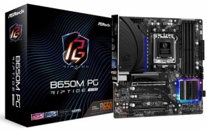 ASRock マザーボード B650M PG Riptide WiFi AMD Ryzen 7000 シリーズ CPU対応 (Soket AM5) B650 Micro ATX マザーボード 【国内品】