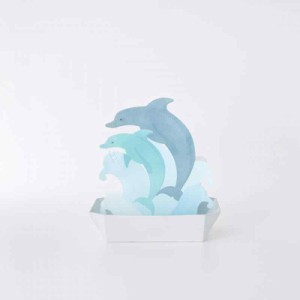 電気を使わない自然気化式ペーパー加湿器 イルカの親子 【日本製】