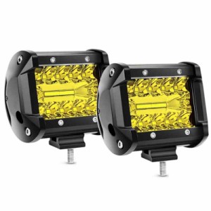 LED作業灯 リレーハーネス付き バイクステー付き ４インチ SAMLIGHT バイク フォグランプ ホワイト 12-24v 兼用 広角狭角一体 トラック 